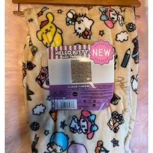 Hello Kitty Cream and Multicolor Cloud Throw